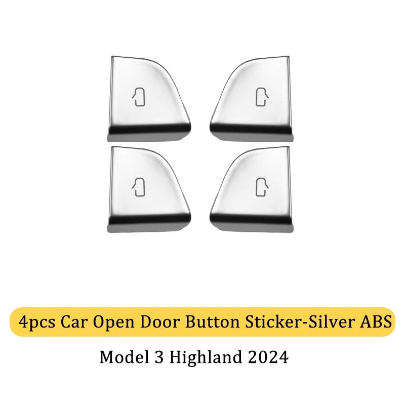 Car Door Open Button Sticker For Tesla Model 3 Highland /Model Y Juniper Door Window Switch Button Decoration Patch Accessories