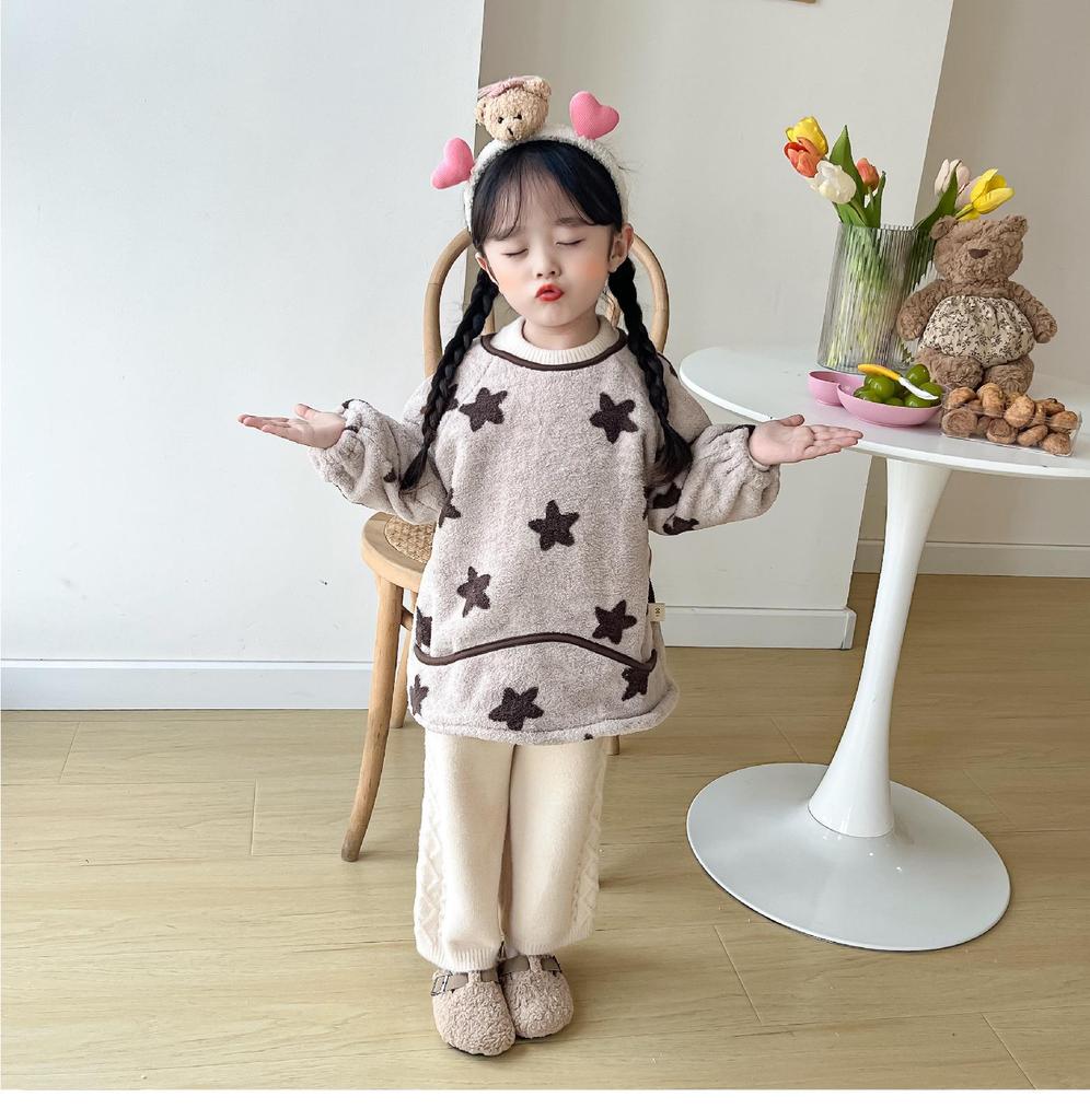 2025 Fall/Winter Unisex Fleece Smock for Kids: Reversible Baby Bib and Eating Wear