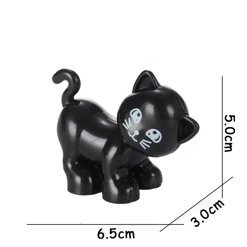 Big Size Building Blocks Animal Accessories Figures Farm Poultry Livestock Cat Rabbit Compatible Bricks Toys Children Kids Gifts