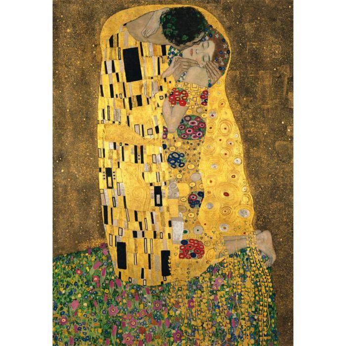 Puzzle 1000 Pièces + Poster : Le Baiser, Klimt