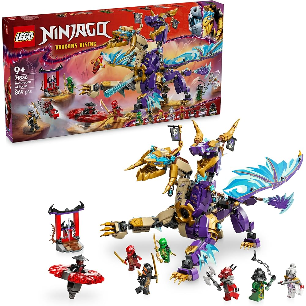 

Конструктор LEGO Ninjago Дракон Джерела Фокус 71836 для хлопчиків та дівчаток віком 9-11 років