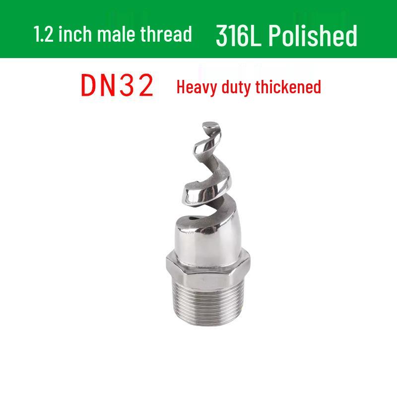 Stainless Steel Anti-Clog Spiral Spray Nozzle for Cooling Tower & Fire Protection