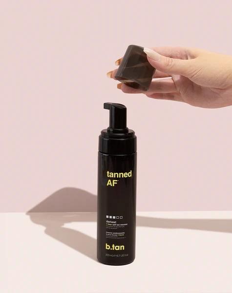 B.Tan Tanned Af Self-Tanning Mousse In 1 Hour, Darkest 200