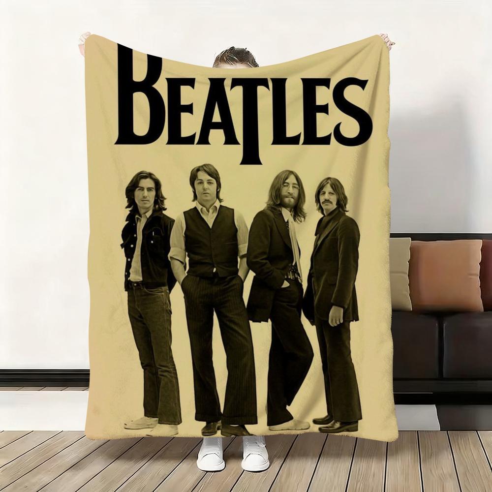 1pc Band The B-Beatles Cool Throw Flannel Fluffy Soft Blanket Warm Skin-Friendly Throw for Sofa Bed Office Nap Winter