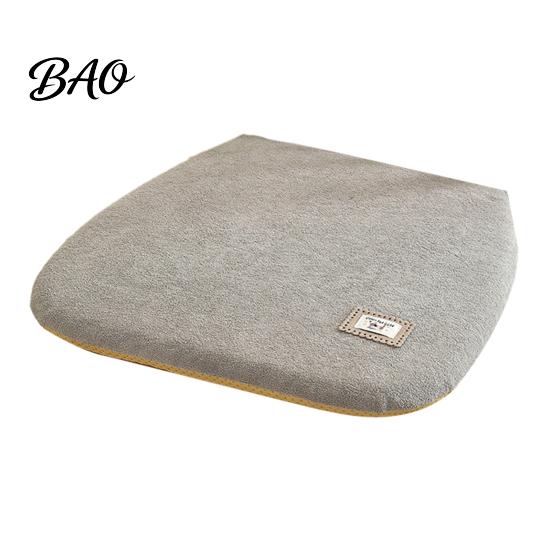 Comfortable Memory Foam Pad Chair Pad, Dining Cushion with Ties, Anti-slip Bottom, Washable Office Cover, Soft Thick Warm Seat for Autumn Winter Teddy