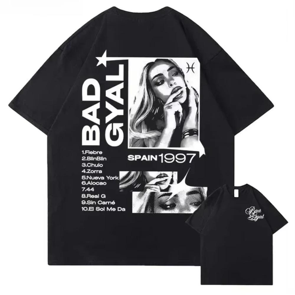 

Bad Gyal Spanish Reggaeton Singer Graphic T-shirt Men s Casual Cotton Streetwear Short Sleeve O-neck Tee 5XL різнокольоровий