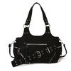 Casual Tote Solid Color Zipper Buckle Casual Tote 2026 High Quality Motorcycle Style Bags Durable Commuting Cool Shoulder Bags