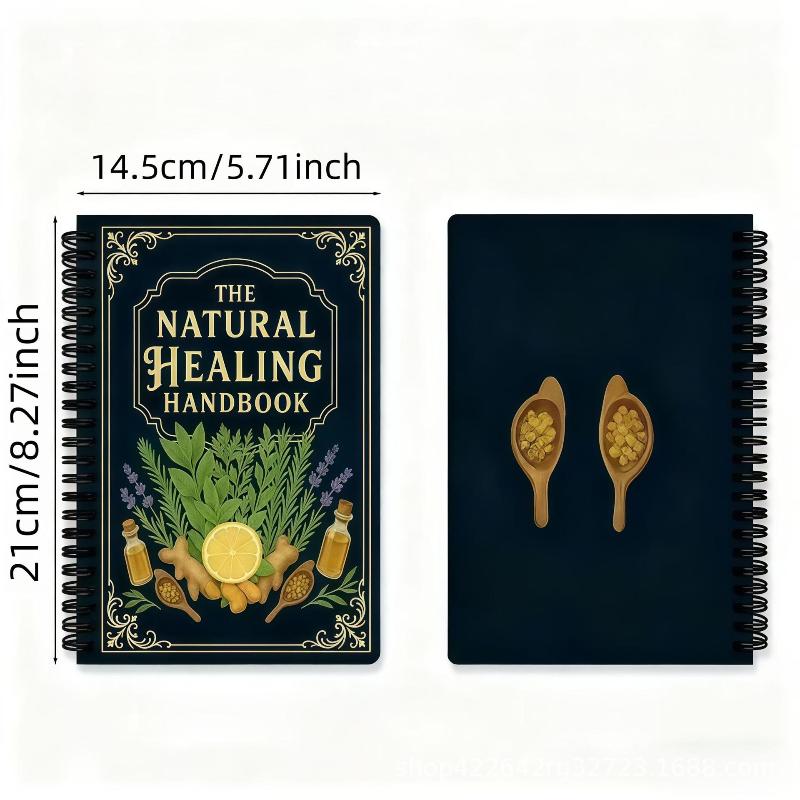 Natural Healing Handbook Spiral Bound Guide With Herbal Remedies And Recipes For Heart Health Blood Sugar Focus Boost