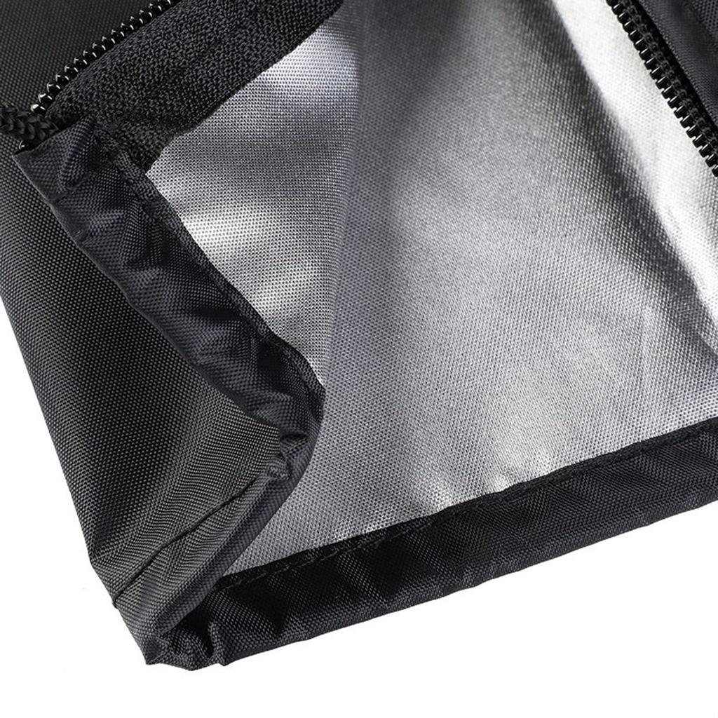 Patio Heater Cover with Zipper Water Proof Windproof Snowproof 210D Oxford Fabric Silver Coating Black Full Coverage