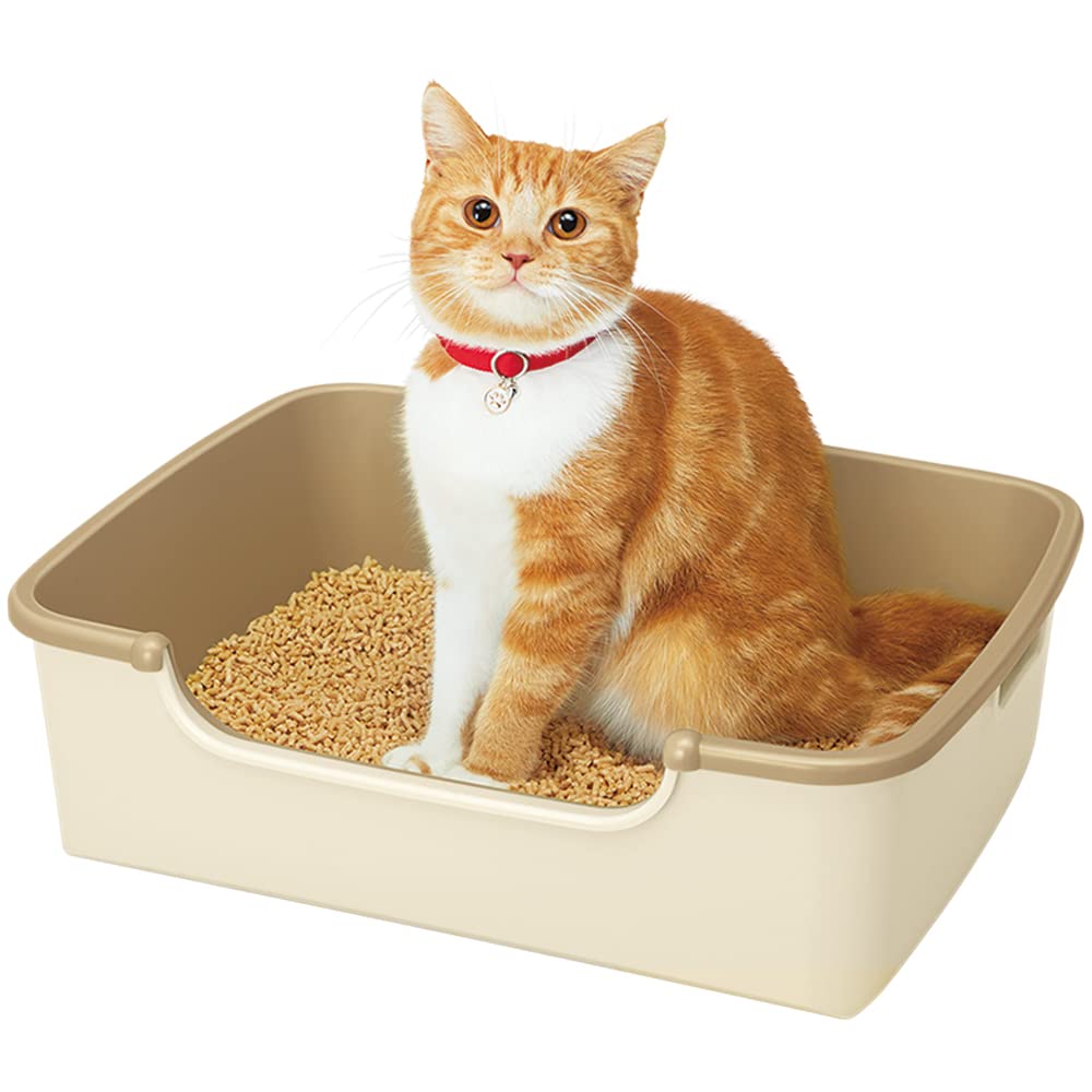 Nyantomo Clean Toilet Set 1 Worth of Tips and Cat Toilet Simple Light for Adult Cats [Includes Month's Sheets] Unit, Type, Beige,