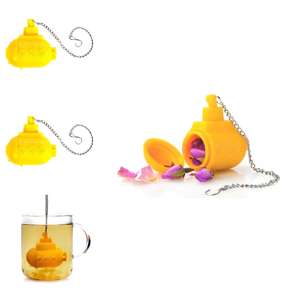 Silikonowy zaparzacz do herbaty w kształcie łodzi podwodnej z szczelną konstrukcją Dla miłośników domowego parzenia herbaty