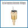 Universal Automotive Radiator Engine Cooling Fan Temperature Thermo Sensor Switch 3/8" NPT 160 Degree on 145 Degree Off Item Replacement