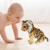POPETPOP Tiger Plush Toy, Realistic, Year of the Tiger, 27cm, Fluffy Animal, Yellow, 27x15cm