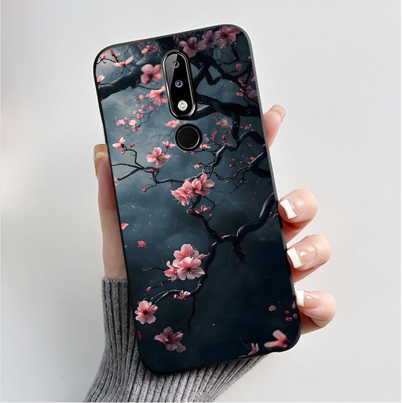 

Silicone Case For Nokia X5 X6 5.1 plus 6.1 plus Phone Case Luxury Fashion Butterfly Flowers Soft Slim Black Jelly Cover Casing Nokia 5.1 Plus (Nokia X5)