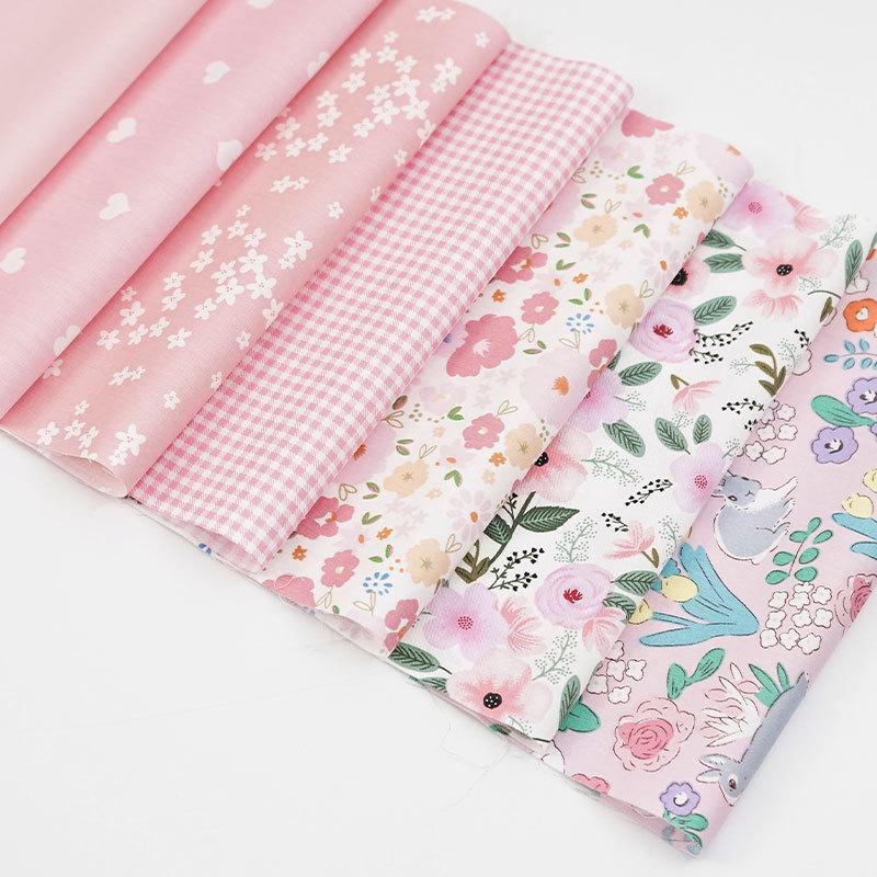 Pure Cotton Patchwork Fabric Set - Printed Fabric Scraps for Doll Clothes & Hair Ties, Handmade DIY Projects