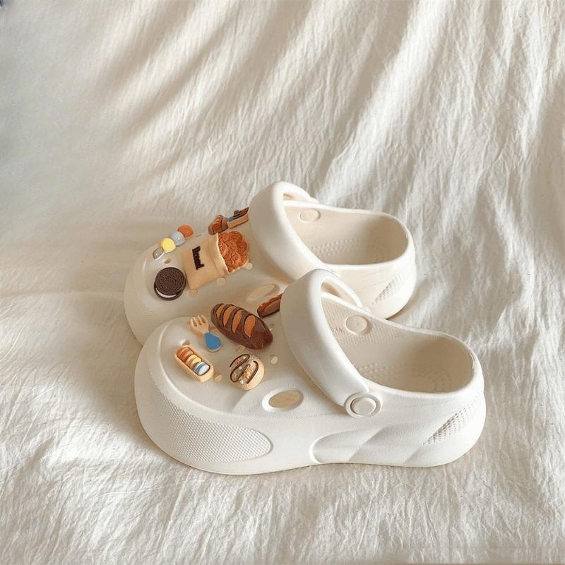 New Xie Super Soft  for Women Thick-soled Anti-slip Breathable Big-headed Shoes and Flip-flops