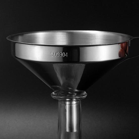 Trichter Groß Mittel Klein Küchen-Trichter mit ergonomischem Griff 304 Edelstahl Spülmaschinenfest Herzförmiger Entlüftungskanal Koch-Trichter