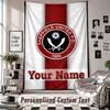 Wall Hanging Tapestry With Custom Name & Text, Sheffield United FC Decorative Tapestry For Bedroom