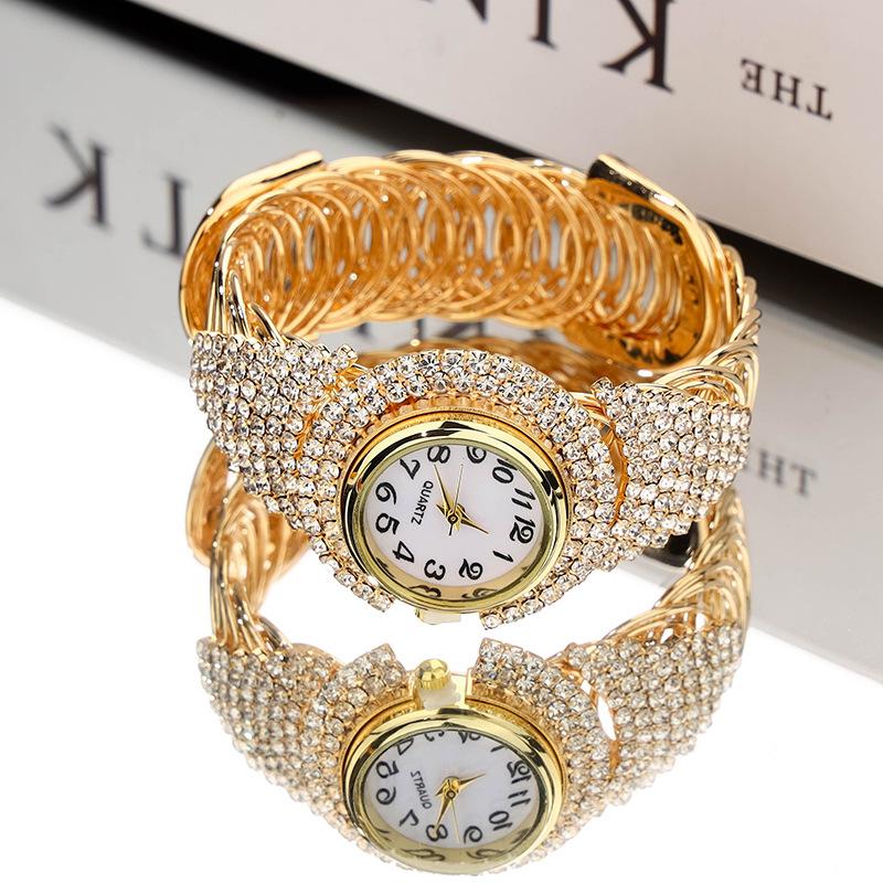 Frauen Uhren Diamant Gold Uhr Damen Armbanduhren Luxus Marke Strass frauen Armband Uhren Weibliche Relogio feminino
