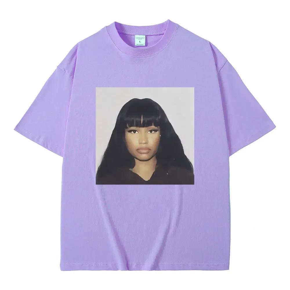 Rapper Nicki Minaj Graphic Print T Shirts Men Women Hip Hop Fashion Casual Tshirts Unisex Vintage Tees Male Streetwear Tops