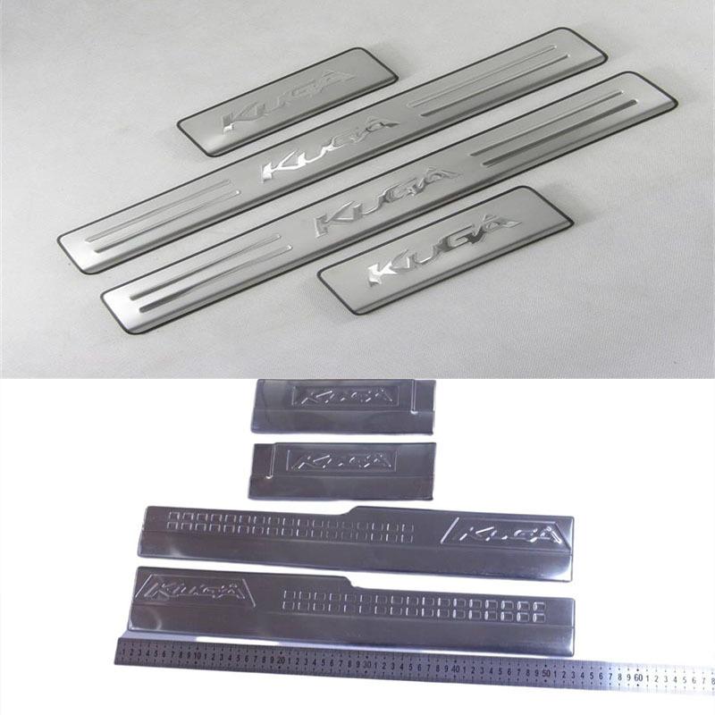 For Ford KUGA Ecosport Car Door Protect Strip Edg Protector Edg Protector Door Pads Step Scuff Plate Chrome Pads