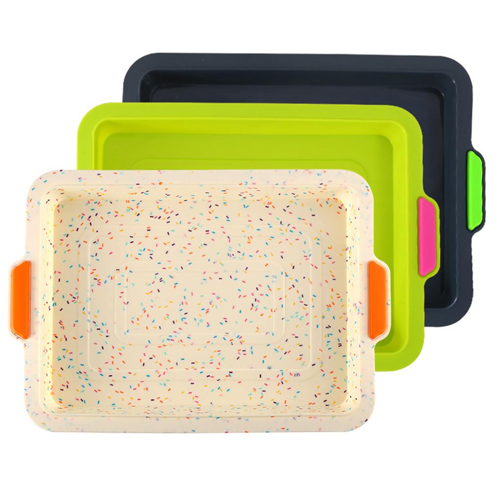Rectangle Bread Non-stick Baking Cake Mold Tray Silicone Pan Bakeware DIY Tool