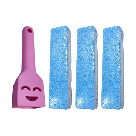 Pumice Stone Toilet Bowl Cleaner with Handle Efficiently Removes Hard Water Rings Calcium Buildup Pumice Stone Scrubber