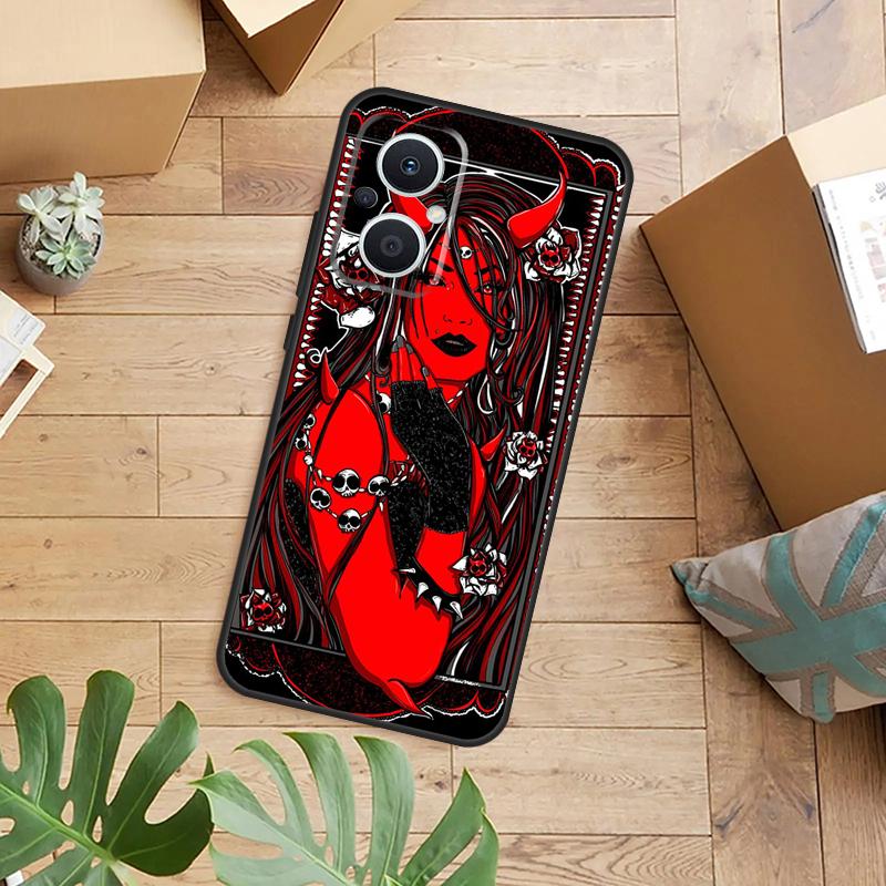 Devil Woman Phone Case For OPPO Reno 14 13 11 12 F 10 Pro 8T 7 8 Lite OPPO Find X8 X6 X5 X9 Pro Cover