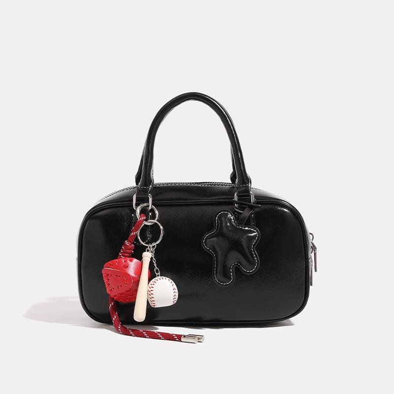 

Оригинальная бета-сумка нишевый дизайн сумка для боулинга женская 2025 новая ретро портативная плечевая кроссбоди Бостон чёрный