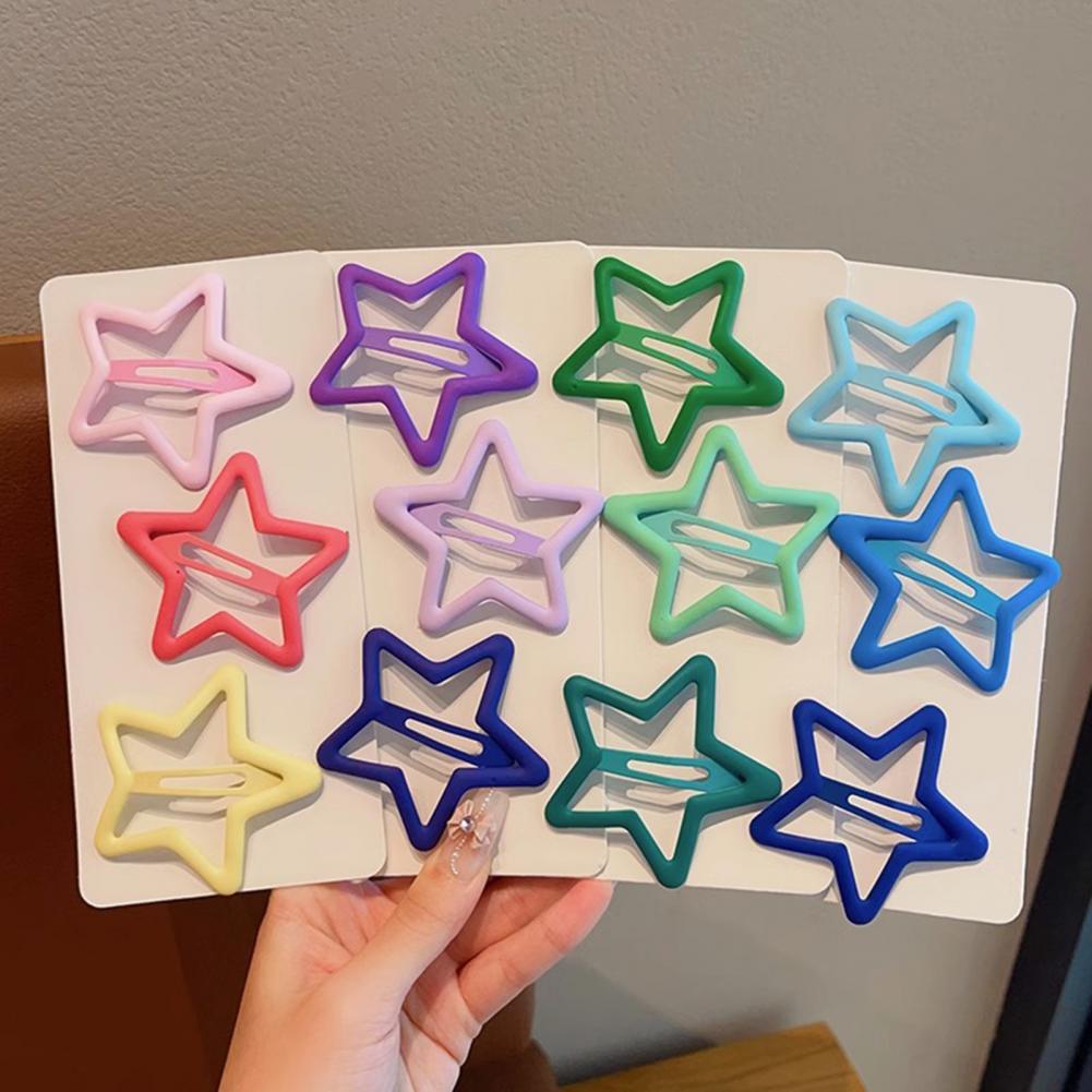 3Pcs Children'S Pentagram Broken Hair Clip, Girls' Hair Without Injury Side Bangs Clip, Versatile Headpiece Hair Clip On The Back Of The Head