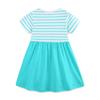 Girls' Summer New Arrival Dress with Appliqué Embroidery Children's Princess Dress Knitted Cotton Crew Neck Short Sleeve Children's Dress