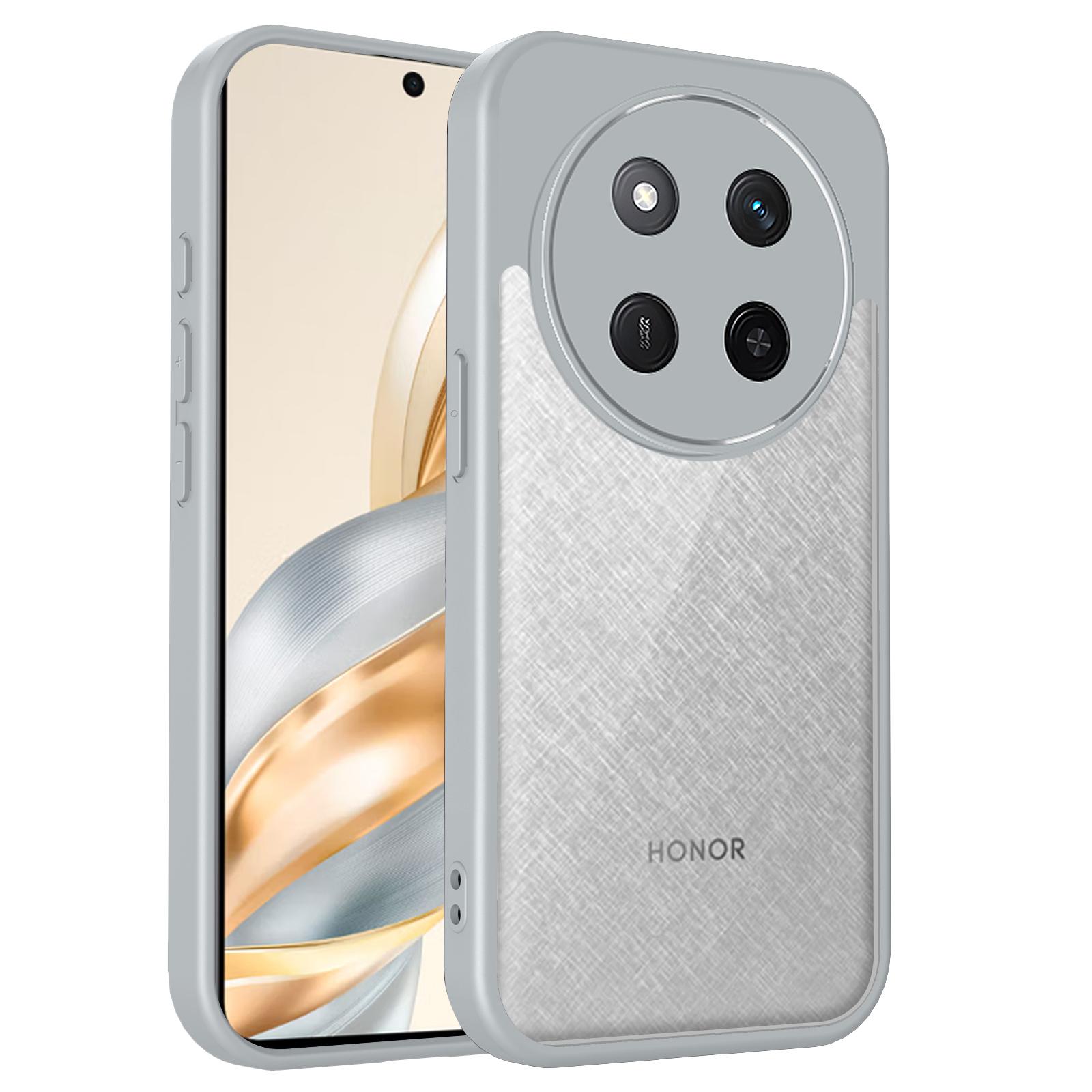 

Honor Magic7 Lite Case Plating Silicone Bumper Shockproof Clear Back Cover Hard Matte Phone Case for Honor Magic 7 Lite BRP-NX3 Pc + tpu&Honor Magic7 Lite серый