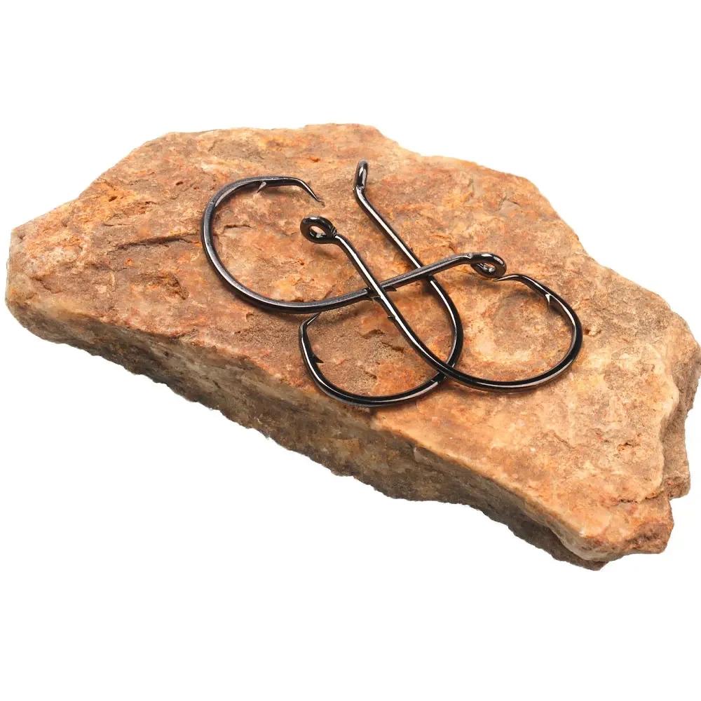 Bimoo 20pcs High Carbon Steel Octopus Baitholder Circle Hooks Barbed Baitholder Fishing Jig Hooks Pike Bass Catfish Sea Fishing Tackle