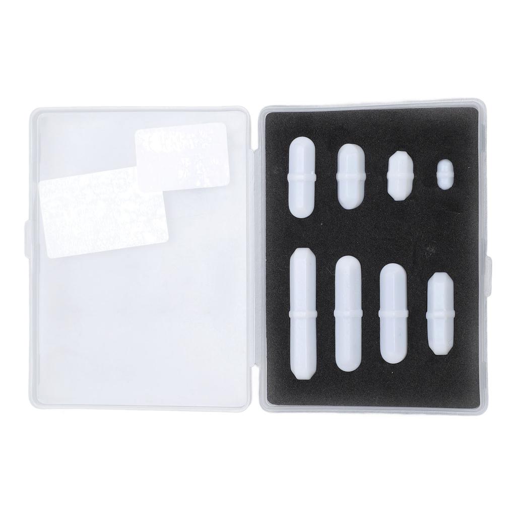 8 Pcs Set Magnetic Stir Bar 10 15 20 25 25 30 35 40mm PTFE Magnetic Stirrer Mixer Stir Rod for Laboratory
