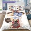 Cartoon Pattern Bedding Quilt Set Quilt Cover Pillowcase Home Decoration Birthday Gift (1 * Duvet Cover + 2 * Pillowcase, Without Core)