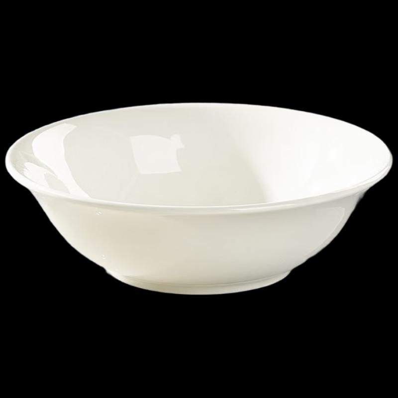 

Glaze Summer 8-inch Pure White Ceramic Bowls