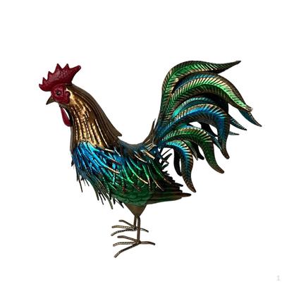 Metal Decor Chicken Sculpture, Garden Statue, Landscape Lawn Ornament Farm Animal Figurine for