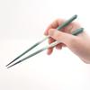 Hyozaemon Wakasa Lacquer Chopsticks with Sparkling Made in Fukui Flowers, Obama, Prefecture, Green, 23.5cm