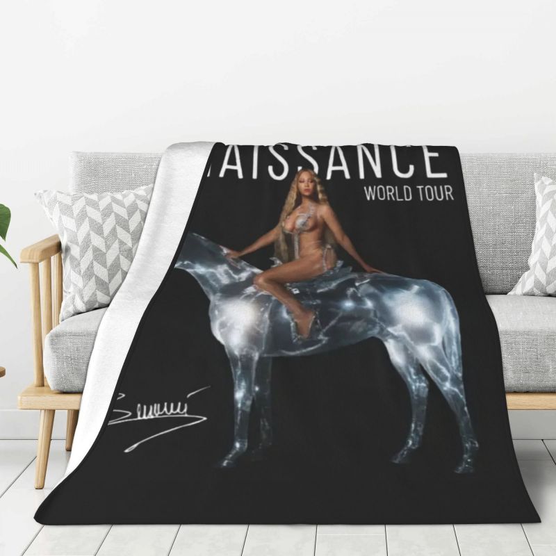 Benutzerdefinierte Beyonce Renaissance Tour Konzert Film Decken Warme Flanell Überwurfdecke für Schlafzimmer Büro Tagesdecken