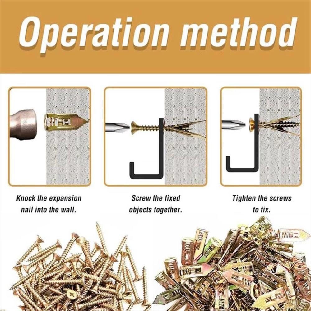 100set Quick Breakthrough Screw Set Self-Drilling Wall Screws Cabinets