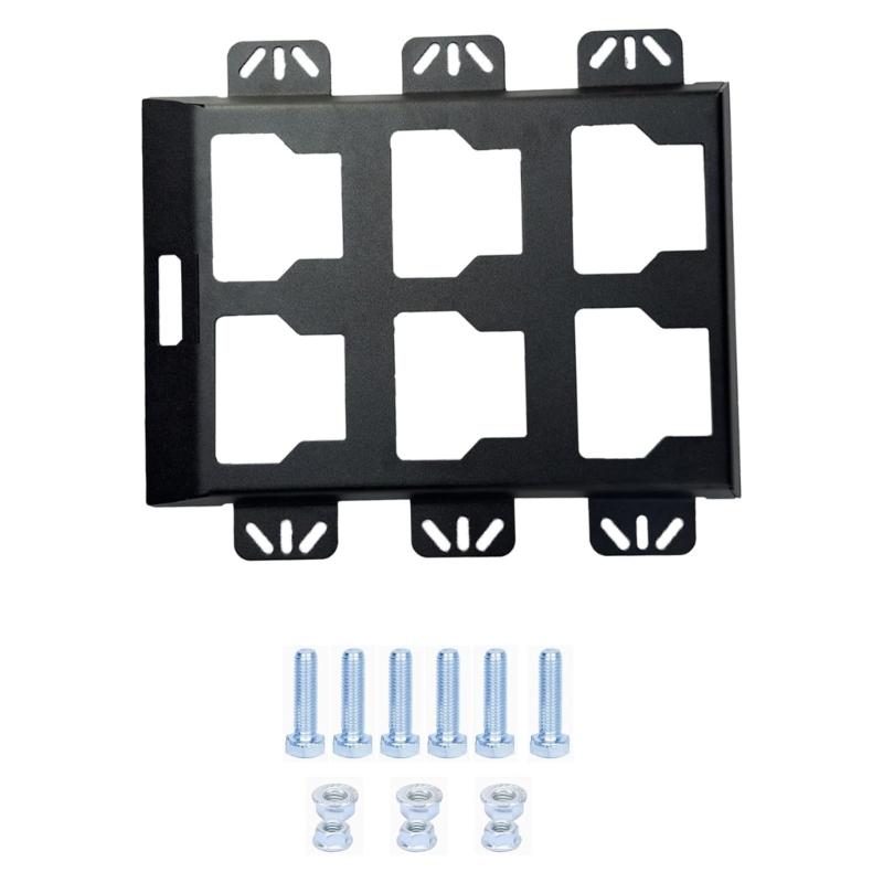 

Mounting Plate for Packouts, 100Lbs, Metal with Powder Coat, for Tool Storage and Organization System Half Plate чёрный