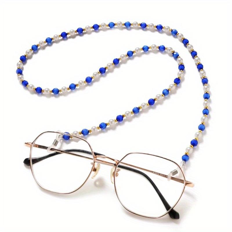 1Pc 27.56inch Vintage Colorful Beaded Glasses Chain Women s Eyeglasses Lanyard Neck Chain Colored Eyeglasses Strap Glasses Acces белый