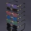 6pcs Retro Korean Sunglasses Seaside Frameless Eyeglasse Anti UV400 Gradient Shades