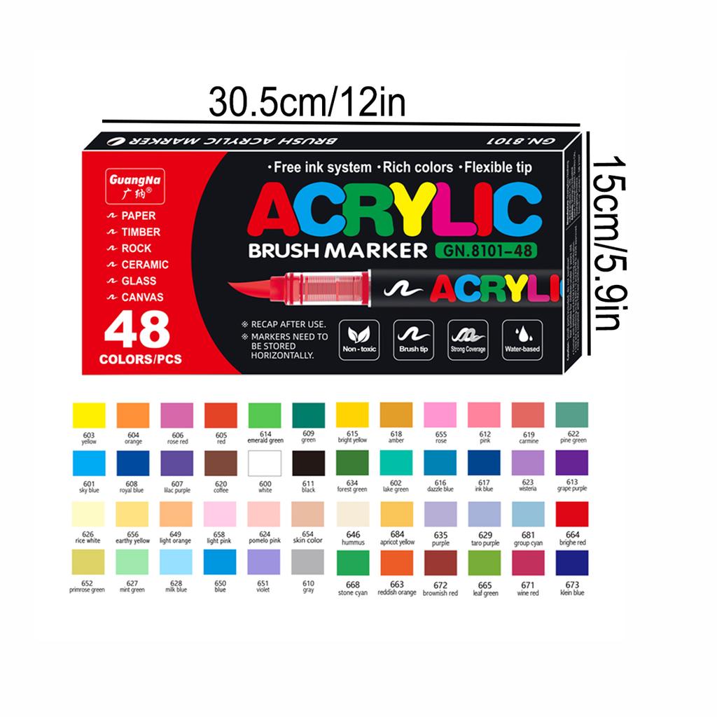 168/120/72/60/48/36/24/12 colors/box Artist Marker Set Direct Liquid Acrylic School Office Decoration Gift and Artwork Coloring