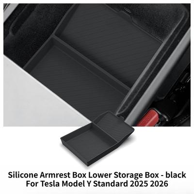 Armrest Box Storage Box for Tesla Model Y Standard RWD 2026 Center Armrest Box Bottom Storage Box Organizer Tray Car Accessories