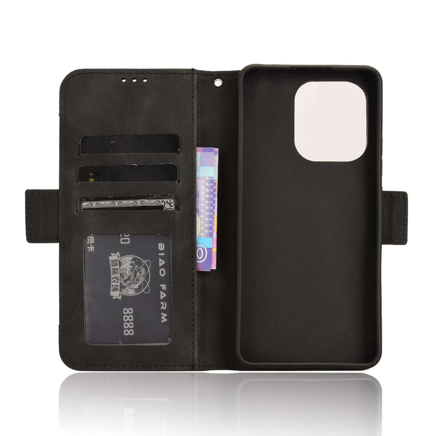 

For Xiaomi Redmi Note 13 4G Leather Case Phone Cover with Multi Card Slots Blue