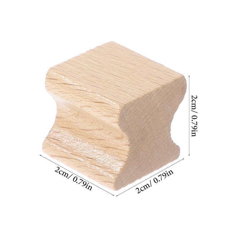 10ks Dřevěný hladký razítko na vyřezávání Samodělící dřevěné scrapbooky Pečeť Kreativní razítka Prázdné pro vyřezávání Dřevěné razítko