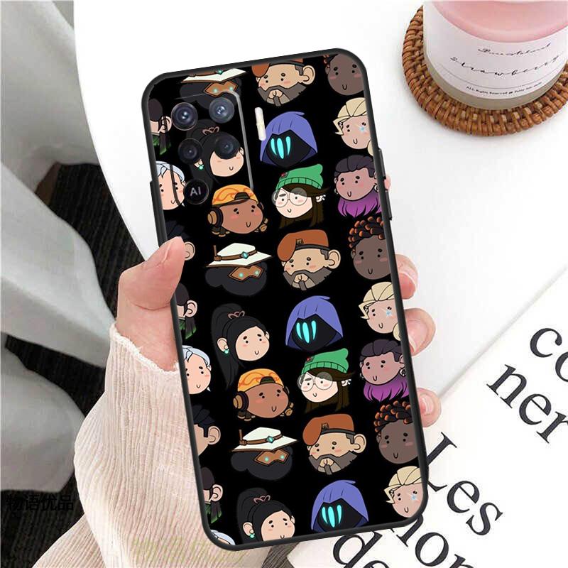 Cartoon Valorant Case For Oppo A98 A58 A78 A18 A38 A60 A80 A40 A77 A57 A17 A74 A54 A94 A96 A76 A16 A15 A5 Pro