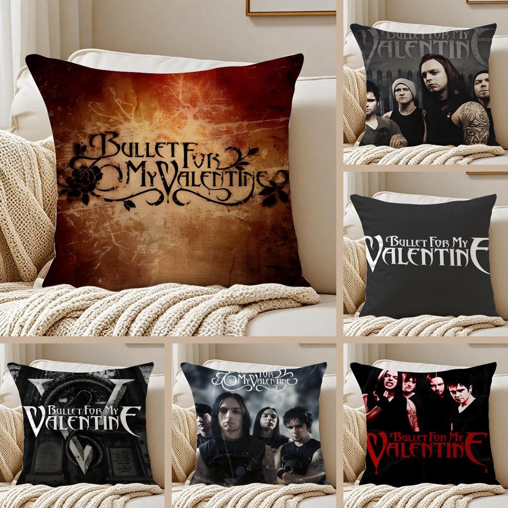 band emotional BBullet for My VValentine Cushion Cover Pillowcase Antidustmite living Room Sofa Decor Cushion Room