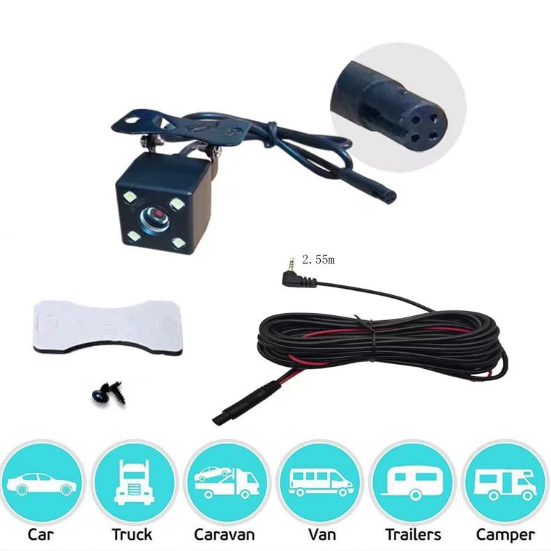 4 Pin HD Car Rear View Camera Reverse 12LED Night Vision Video Camera Wide Angle 170 Degree Parking Camera For Car Accessories
